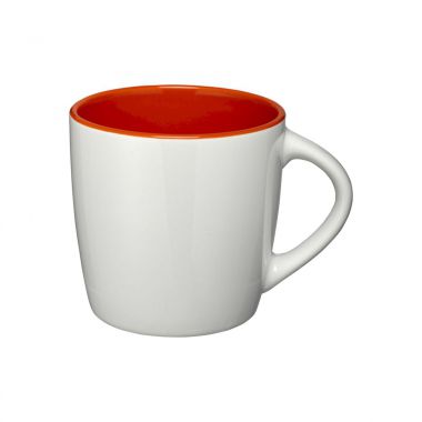 Wit /  oranje Trendy koffiemok | 350 ml
