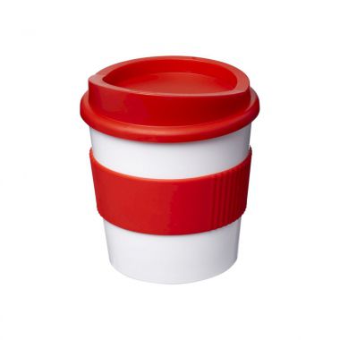 Wit /  rood Coffee to go beker | 250 ml