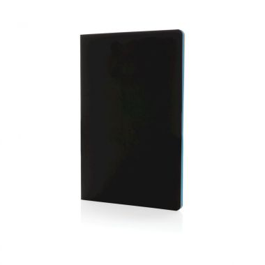 Blauwe Softcover notitieboek | A5 | Gekleurd accent