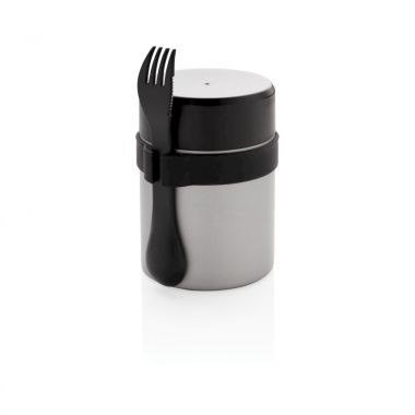 Zilver /  zwart Food container | Keramieke coating | 400 ml