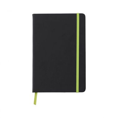 Lime PU notitieboek | Gekleurd elastiek