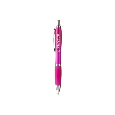 Roze Pen | Transparant | Rubber grip