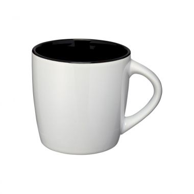Wit /  zwart Trendy koffiemok | 350 ml