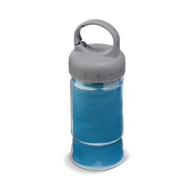 Blauwe Fitness handdoek | Herbruikbare fles