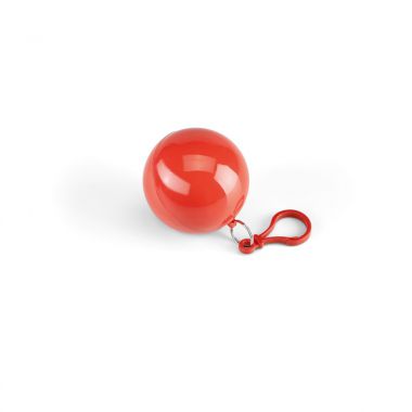 Rode Waterdichte poncho | Plastic bal