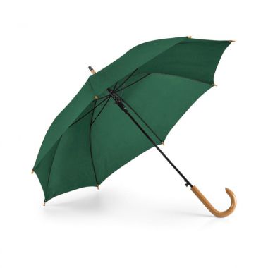 Donkergroene Goedkope paraplu | Houten handvat | 104 cm