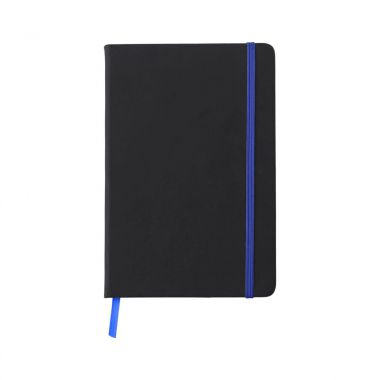 Blauwe PU notitieboek | Gekleurd elastiek