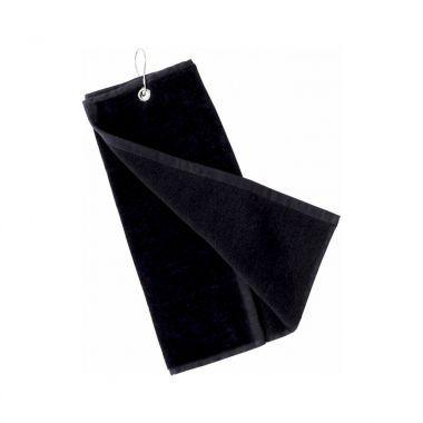 Zwarte Golfhanddoek | Katoen | 50 x 40 cm