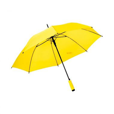 Gele Paraplu met logo | Soft foam handvat