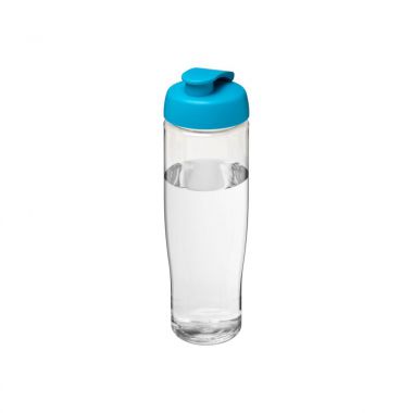 Transparant /  aqua blauw Waterfles | Flipcap | 700 ml