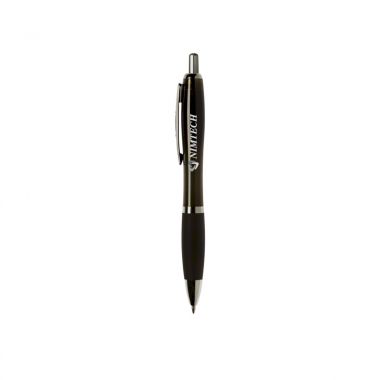 Zwarte Pen | Transparant | Rubber grip
