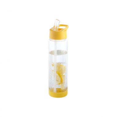 Transparant /  geel Drinkfles met fruitfilter | 740 ml
