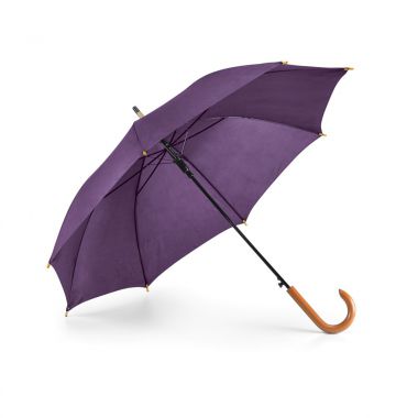 Paarse Goedkope paraplu | Houten handvat | 104 cm