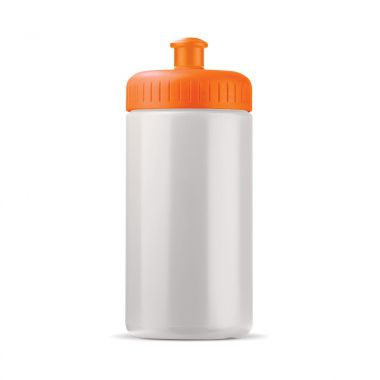 Wit / oranje Sport bidon | 500 ml