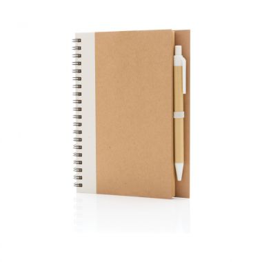 Witte Kraft spiraal notitieboekje met pen