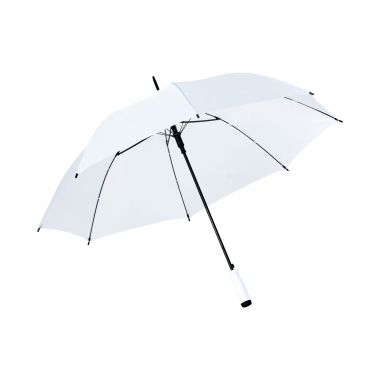 Witte Paraplu met logo | Soft foam handvat