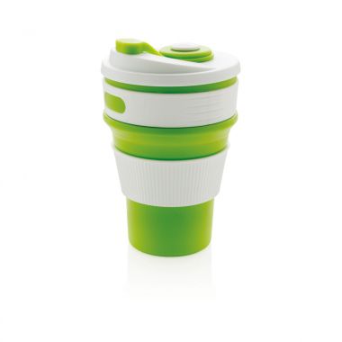 Groene Opvouwbare koffiebeker | Siliconen | 350 ml