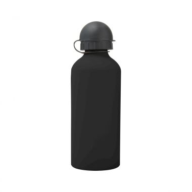 Zwarte Aluminium waterfles | 600 ml