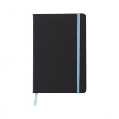 Lichtblauwe PU notitieboek | Gekleurd elastiek