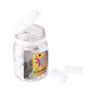 Witte Kauwgom snoeppotje | 46 gram