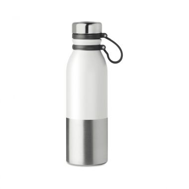 Witte Thermos drinkfles | Siliconen grip | 600 ml