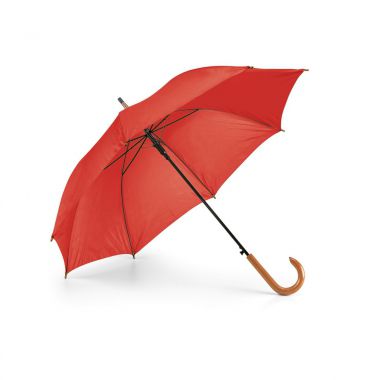 Rode Goedkope paraplu | Houten handvat | 104 cm