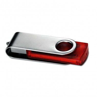 Rode USB stick transparant 1GB