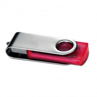 Fuchsia USB stick transparant 1GB