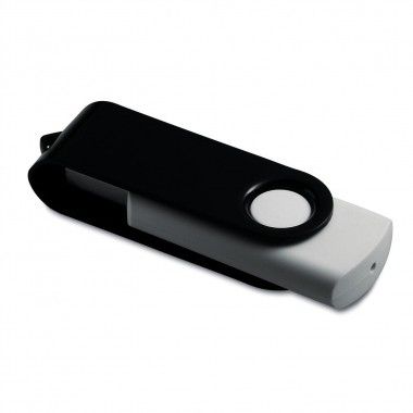 Zwarte USB stick twister 1GB