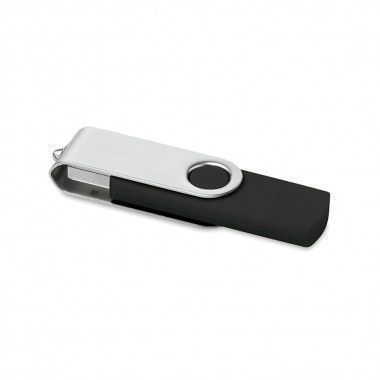Zwarte USB stick | Micro USB 1GB
