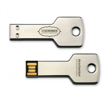 Zilvere USB sleutel 2GB