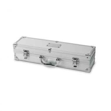 Zilvere Barbecue koffer | 3-delige