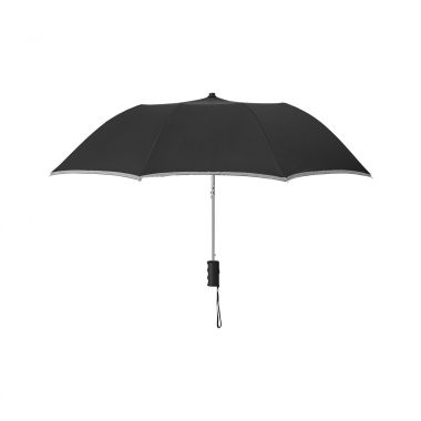Zwarte Opvouwbare paraplu | Reflecterend | 53 cm