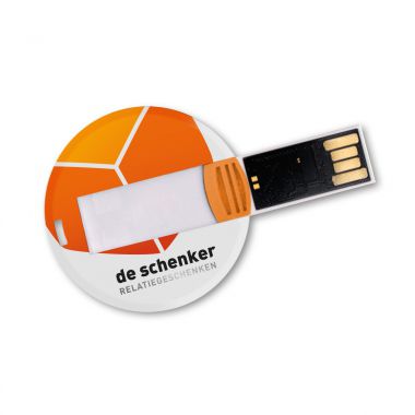 Witte USB creditcard | Rond | 8GB