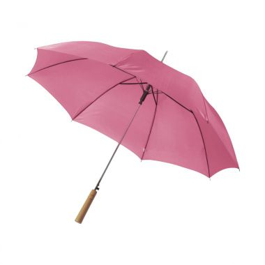 Roze Golfparaplu | Houten handvat