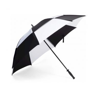 Zwart / zilver Grote paraplu | 2 kleurig | 135 cm